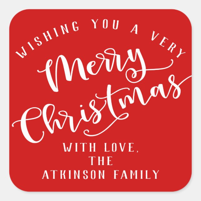 Sticker Carré Joyeux Noël (Devant)