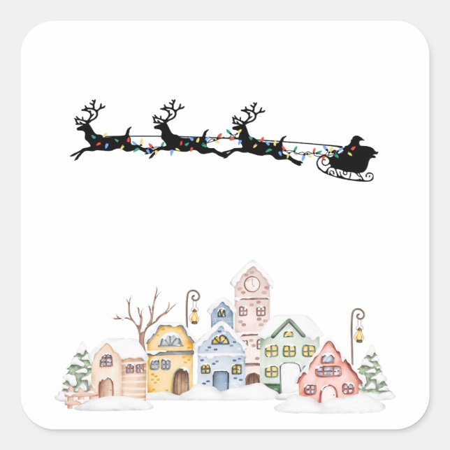 Sticker Carré Joyeux Noël (Devant)