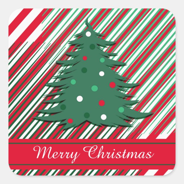 Sticker Carré Joyeux Noël (Devant)