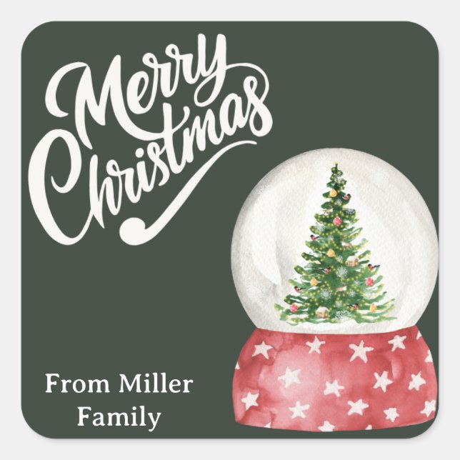 Sticker Carré Joyeux Noël  (Devant)
