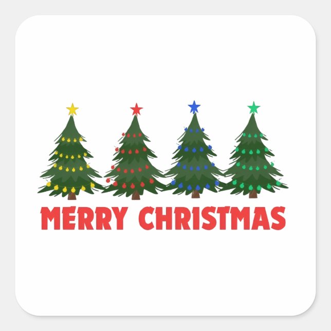 Sticker Carré Joyeux Noël (Devant)