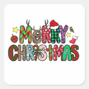 Sticker Carré Joyeux Noël
