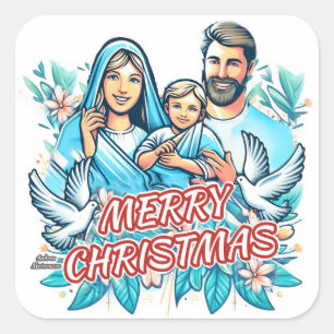 Sticker Carré Joyeux Noël
