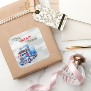 Sticker Carré Joyeux Noël de Truckin