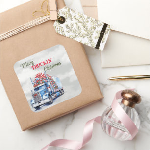 Sticker Carré Joyeux Noël de Truckin