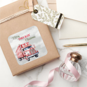 Sticker Carré Joyeux Noël de Truckin