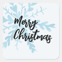 Joyeux Noël Flocon de Neige Bleu Mignon