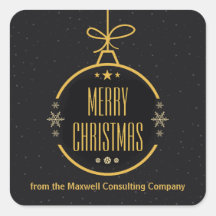 Joyeux Noël Or Entreprise Personnalisée Élégant No