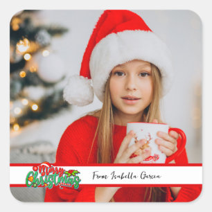 Sticker Carré Joyeux Noël photo