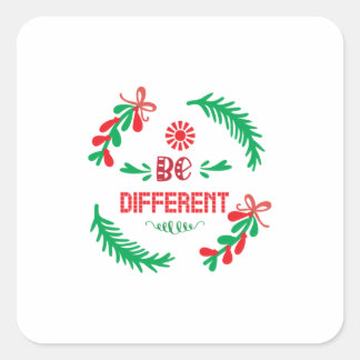 Sticker Carré Joyeux Noël Sois différent