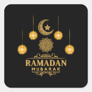 Sticker Carré Joyeux Ramadan Kareem Et Aïd Moubarak 2023