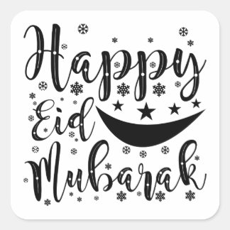 Sticker Carré Joyeux T-shirt de l'Aïd Moubarak