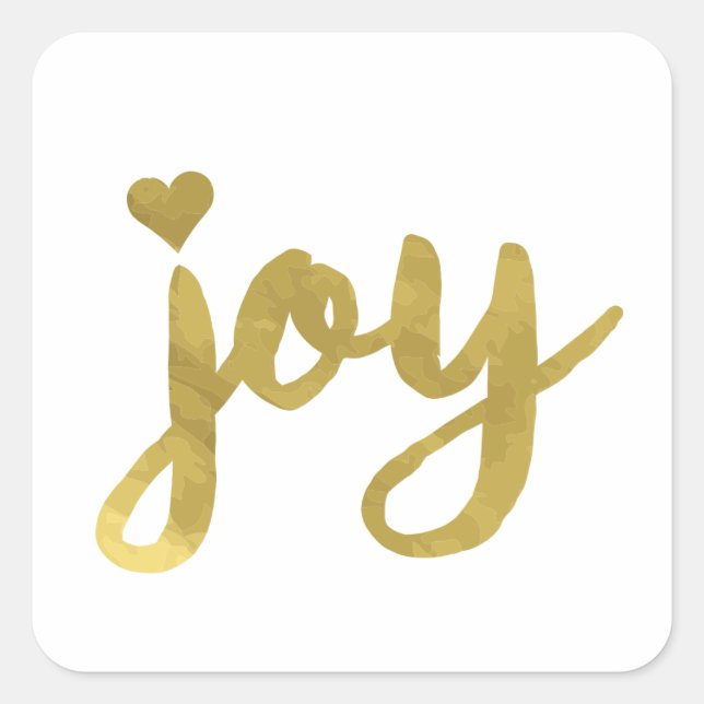 Sticker Carré Joyful Joyful J'ai la joie plein de Joy Gold Art (Devant)