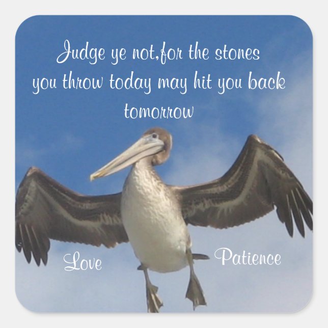 Sticker Carré Juge Non ! (Devant)