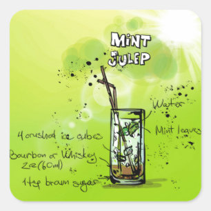 Sticker Carré Julep en bon état - cadeau de cocktail