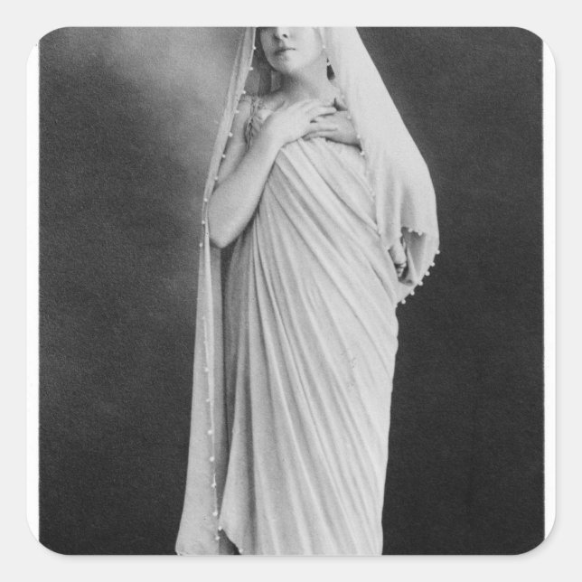 Sticker Carré Julia Bartet dans 'Antigone' par Sophocles (Devant)