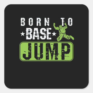 Sticker Carré Jump Born to Base