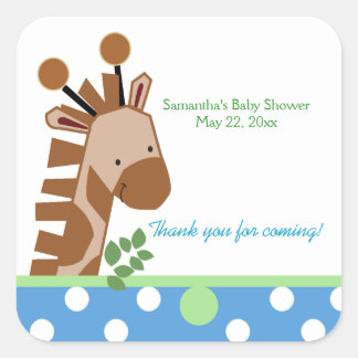Sticker CARRÉ Jungle Adventure (Bleu) Favoriser