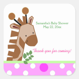 Sticker CARRÉ Jungle Adventure (Rose)
