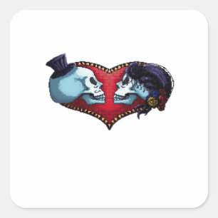 Sticker Carré Jusqu'à ce que la mort nous sépare. Classique