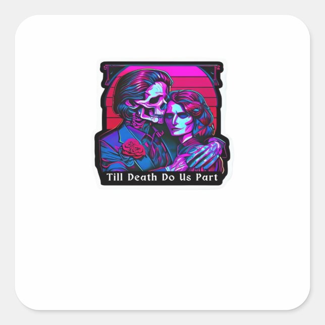Sticker Carré Jusqu'à ce que la mort nous sépare Classique - Rom (Devant)