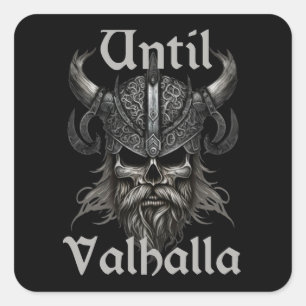 Sticker Carré Jusqu'à Valhalla