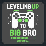 Sticker Carré Jusqu'Au Jeu Big Brother<br><div class="desc">Leveling To Big Brother Gaming Baby Genre Faire-part design Cadeau Carré Sticker Classic Collection.</div>