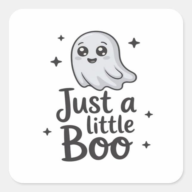 Sticker Carré Just Little Boo Création Drôle (Devant)