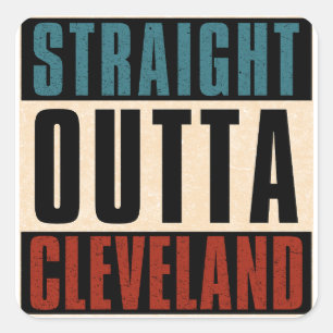 Sticker Carré Juste En Face De Cleveland Ohio OH