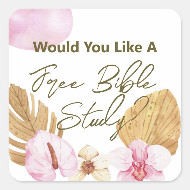 Sticker Carré JW Ministère Fournitures Lettre Ecriture Bible Etu (Devant)