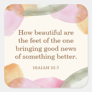 Sticker Carré JW Pioneer Don, Isaïe 52:7   JW