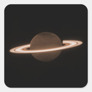 Sticker Carré JWST James Webb télescope spatial Saturn Infraroug