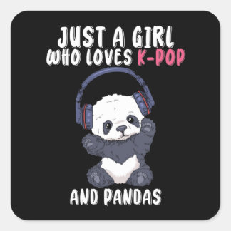 Sticker Carré K Pop Cadeaux Filles Femmes Musique Panda Coréen P