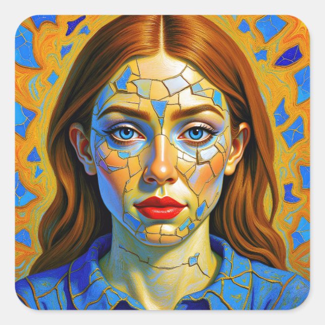 Sticker Carré “Kaela” - Pattern of a Past (Devant)