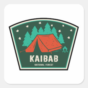 Sticker Carré Kaibab Forêt nationale Arizona Camping