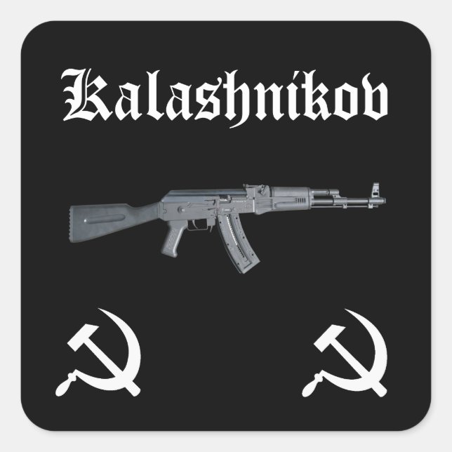 Sticker Carré Kalachnikov AK-47 (Devant)