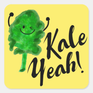 Sticker Carré Kale Pun Positif - Kale Ouais !