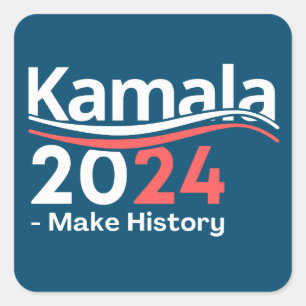 Sticker Carré Kamala 2024, Vice-Président Kamala Harris Button
