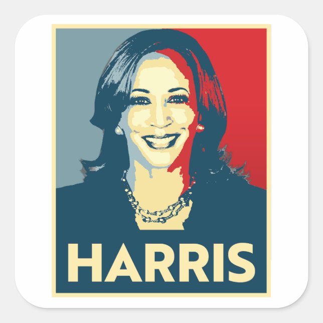 Sticker Carré Kamala Harris (Devant)