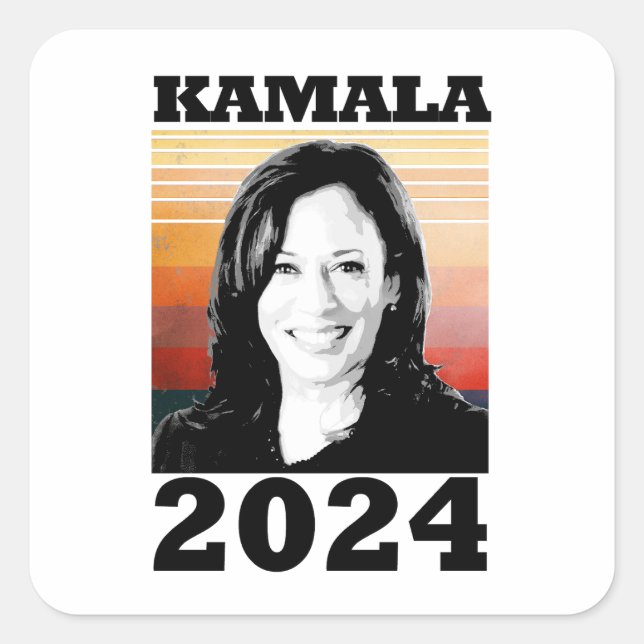 Sticker Carré Kamala Harris 2024 (Devant)