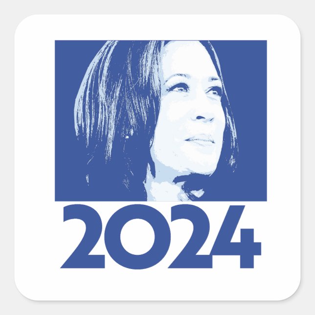 Sticker Carré Kamala Harris 2024 (Devant)