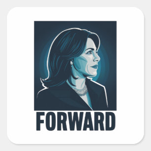 Sticker Carré Kamala Harris Forward Élection Présidentielle 2024