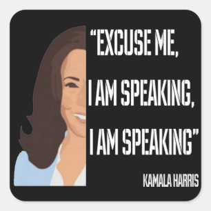 Sticker Carré Kamala Harris Je parle