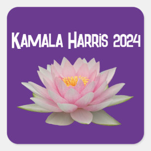 Sticker Carré Kamala Harris Lotus 2024