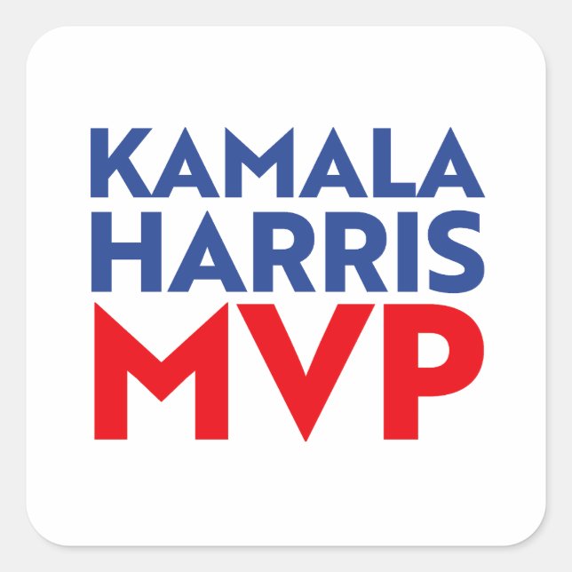 Sticker Carré Kamala Harris MVP 2024 (Devant)