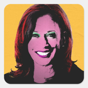 Sticker Carré Kamala Harris Pop Art