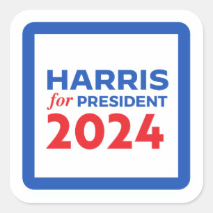 Sticker Carré Kamala Harris pour le président