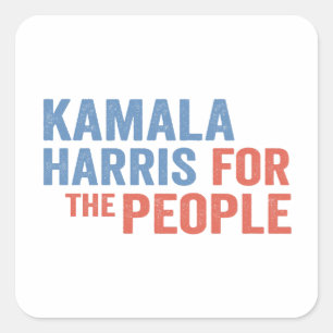 Sticker Carré Kamala Harris pour les démocrates électoraux popul