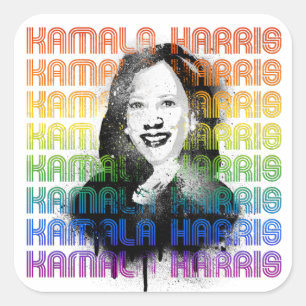 Sticker Carré Kamala Harris Pride