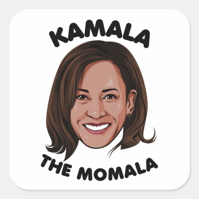 STICKER CARRÉ KAMALA LA MOMALA (Devant)